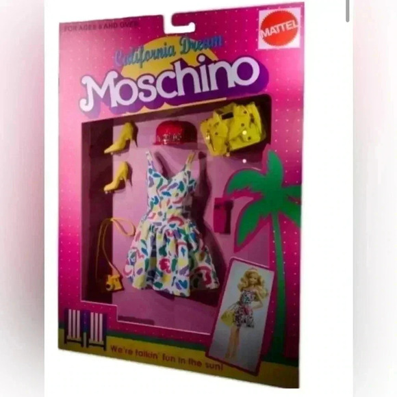 Moschino Barbie Mini Skirt California Dream 38 4 Small S Memphis Print 38 80s - Picture 5 of 15